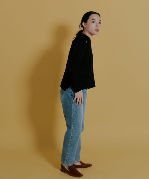 Kari & lili（カウリアンドリィリィ）の「cable knit PO（ニット/セーター・レディース・ホワイト/ブラック・FREE）」の9枚目の写真