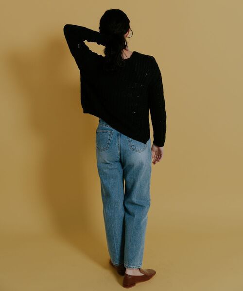 Kari & lili（カウリアンドリィリィ）の「cable knit PO（ニット/セーター・レディース・ホワイト/ブラック・FREE）」の7枚目の写真