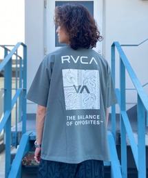 RVCA/ルーカ オーバーサイズ バックプリントTシャツ/ペイズリー柄 バンダナ柄 スクエアロゴ/半袖Tシャツ クルーネックTシャツ BD041-223