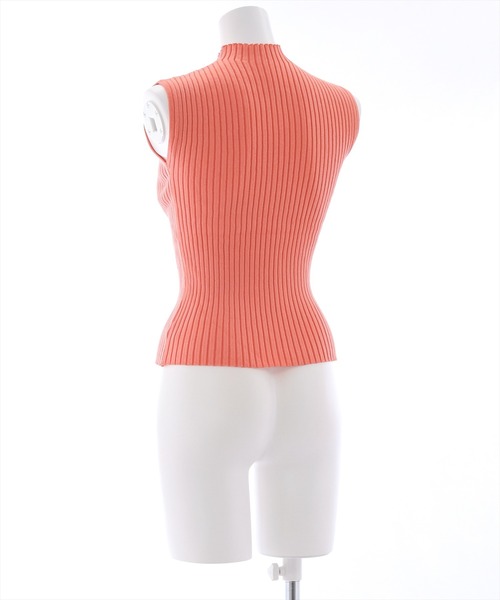 clear（クリア）の「ワイドリブノースリニットトップス（ニット/セーター・レディース・サーモンピンク/ターコイズブルー/オフホワイト/ブラック・F）」の7枚目の写真