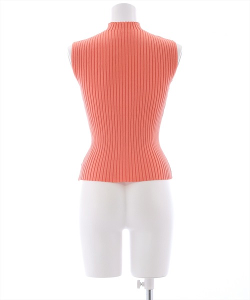 clear（クリア）の「ワイドリブノースリニットトップス（ニット/セーター・レディース・サーモンピンク/ターコイズブルー/オフホワイト/ブラック・F）」の8枚目の写真