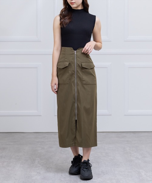 clear（クリア）の「ワイドリブノースリニットトップス（ニット/セーター・レディース・サーモンピンク/ターコイズブルー/オフホワイト/ブラック・F）」の16枚目の写真