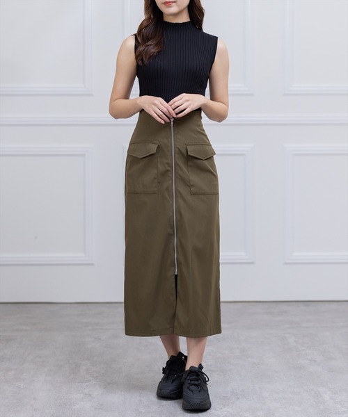 clear（クリア）の「ワイドリブノースリニットトップス（ニット/セーター・レディース・サーモンピンク/ターコイズブルー/オフホワイト/ブラック・F）」の17枚目の写真