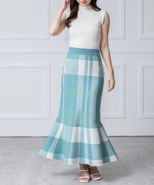 clear（クリア）の「ワイドリブノースリニットトップス（ニット/セーター・レディース・サーモンピンク/ターコイズブルー/オフホワイト/ブラック・F）」の11枚目の写真