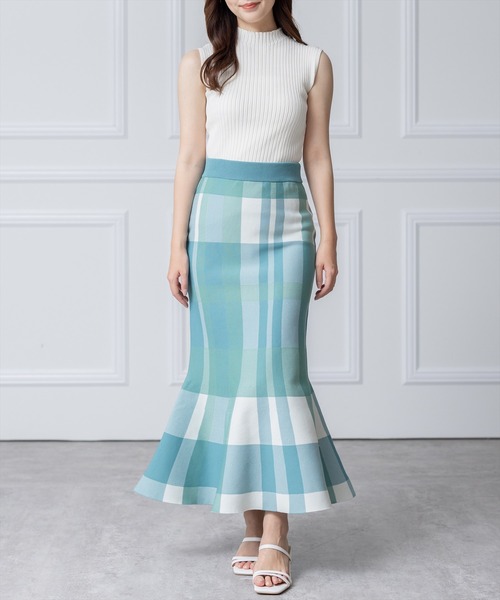 clear（クリア）の「ワイドリブノースリニットトップス（ニット/セーター・レディース・サーモンピンク/ターコイズブルー/オフホワイト/ブラック・F）」の12枚目の写真