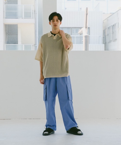 WHIMSIC（ウィムジック）の「【UNISEX】メッシュニットポロシャツ（ポロシャツ・メンズ・ブラック/オリーブ/アイボリー・FREE）」の14枚目の写真