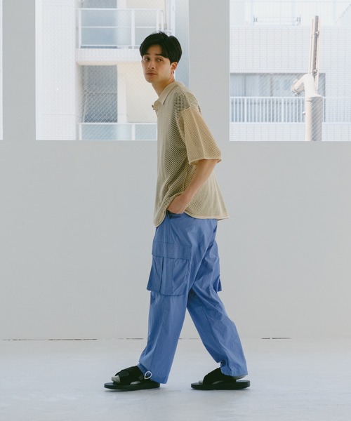 WHIMSIC（ウィムジック）の「【UNISEX】メッシュニットポロシャツ（ポロシャツ・メンズ・ブラック/オリーブ/アイボリー・FREE）」の16枚目の写真