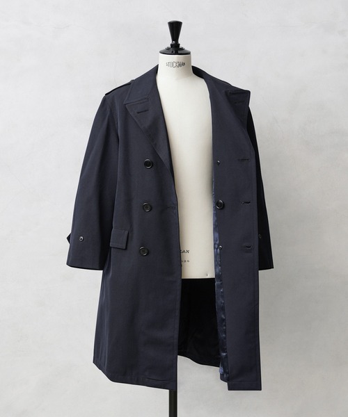 MILITARY(ミリタリー)の「実物 新品 デッドストック イタリア軍 カデットコート(ステンカラーコート・メンズ・ネイビー・44/46)」の2枚目の写真