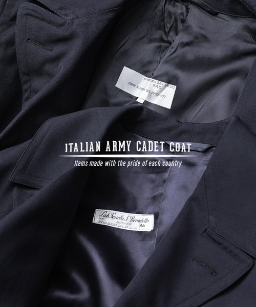 MILITARY(ミリタリー)の「実物 新品 デッドストック イタリア軍 カデットコート(ステンカラーコート・メンズ・ネイビー・44/46)」の7枚目の写真