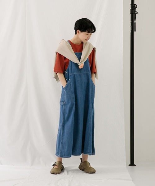 Wrangler（ラングラー）の「『別注』Wrangler×EKAL　エプロンキャミワンピース（ワンピース・レディース・インディゴブルー/ダークインディゴブルー・FREE）」の6枚目の写真