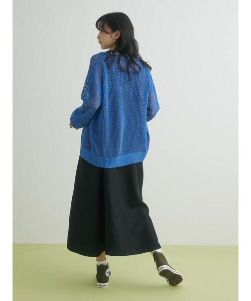 CRAFT STANDARD BOUTIQUE（クラフトスタンダードブティック）の「メッシュミドル丈カーデイガン（カーディガン/ボレロ・レディース・ブルー/ブラウン/ベージュ・FREE）」の16枚目の写真