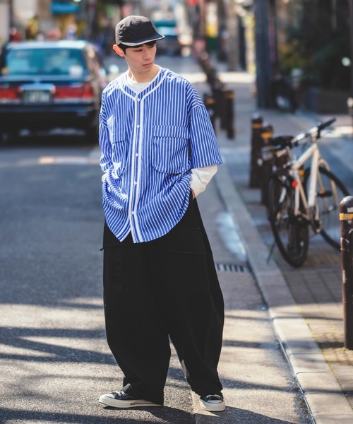 NULL（ヌル）の「【NULL】ベースボールシャツ（シャツ/ブラウス・メンズ・ブルー/ライトブルー・FREE）」の7枚目の写真