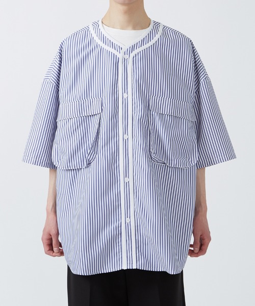 NULL（ヌル）の「【NULL】ベースボールシャツ（シャツ/ブラウス・メンズ・ブルー/ライトブルー・FREE）」の8枚目の写真