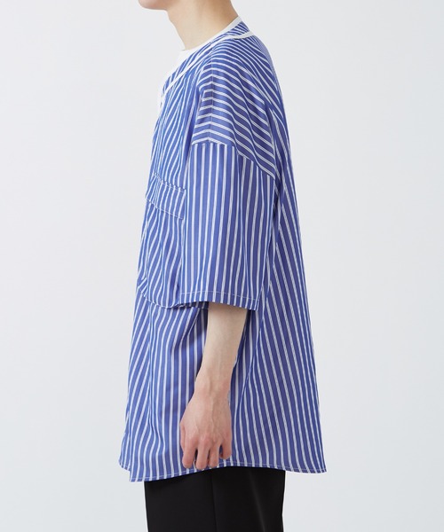 NULL（ヌル）の「【NULL】ベースボールシャツ（シャツ/ブラウス・メンズ・ブルー/ライトブルー・FREE）」の12枚目の写真