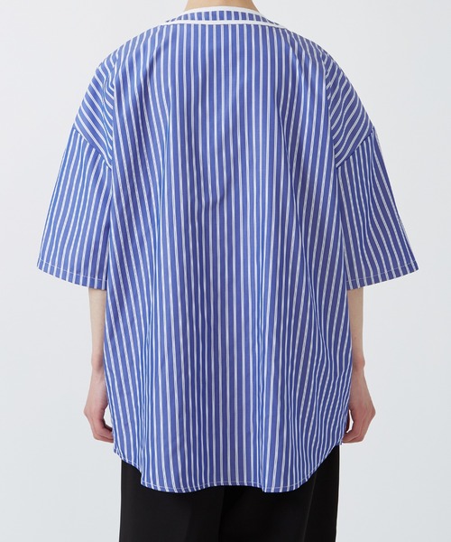 NULL（ヌル）の「【NULL】ベースボールシャツ（シャツ/ブラウス・メンズ・ブルー/ライトブルー・FREE）」の13枚目の写真