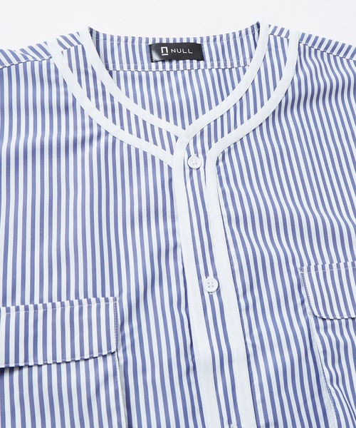 NULL（ヌル）の「【NULL】ベースボールシャツ（シャツ/ブラウス・メンズ・ブルー/ライトブルー・FREE）」の17枚目の写真