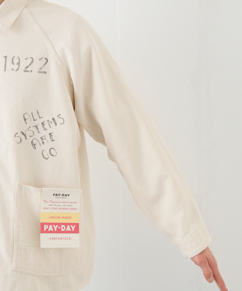 PAYDAY（ペイデイ）の「【PAY DAY/ペイデイ】 SP 2ポケット カバーオール（カバーオール・メンズ・アイボリー・MEDIUM/LARGE）」の8枚目の写真