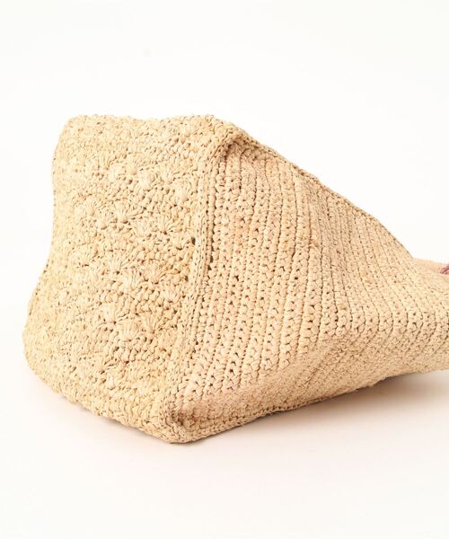 KATHARINE ROSS（キャサリンロス）の「【KATHARINE ROSS】IVAHONA BETTYLOTUSトートバッグ（かごバッグ・レディース・アイボリー/ライトブラウン・MEDIUM）」の6枚目の写真