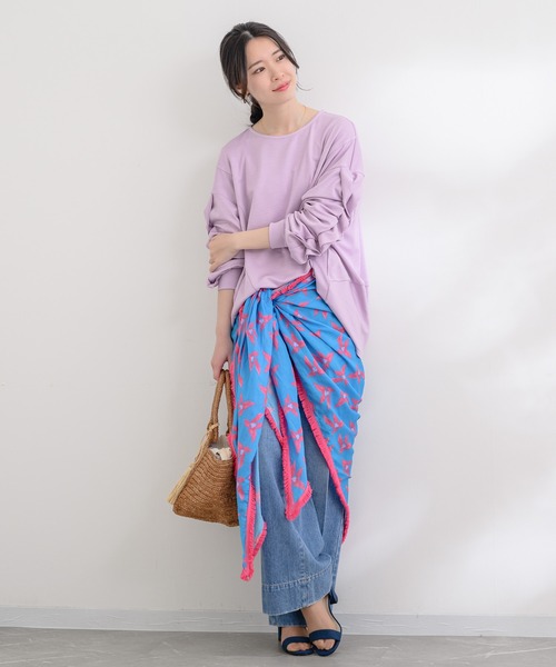 KATHARINE ROSS（キャサリンロス）の「【KATHARINE ROSS】IVAHONA BETTYLOTUSトートバッグ（かごバッグ・レディース・アイボリー/ライトブラウン・MEDIUM）」の9枚目の写真