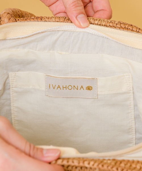 KATHARINE ROSS（キャサリンロス）の「【KATHARINE ROSS】IVAHONA BETTYLOTUSトートバッグ（かごバッグ・レディース・アイボリー/ライトブラウン・MEDIUM）」の19枚目の写真