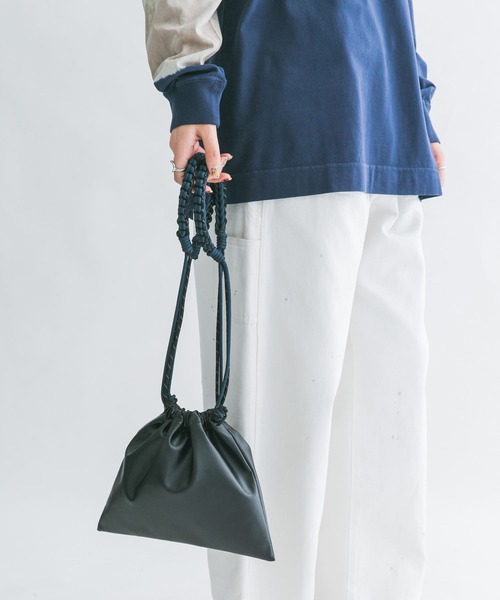 KBF（ケイビーエフ）の「ロープBAG（ショルダーバッグ・レディース・ブラック/ライトベージュ・ONE）」の8枚目の写真