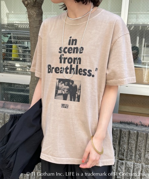 Omekashi(オメカシ)の「【GOOD ROCK SPEED】LIFE Movie Tシャツ(Tシャツ/カットソー・レディース・ベージュ・FREE)」の5枚目の写真