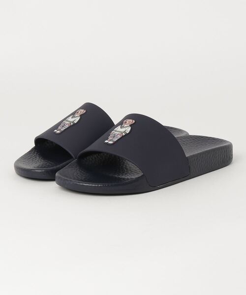 POLO RALPH LAUREN（ポロ ラルフ ローレン）の「ポロ ラルフ ローレン ウィメンズ/POLO SLIDE EMROIDERED BEAR/スライドサンダル（サンダル・レディース・ネイビー/ホワイト・50/60/70）」の4枚目の写真