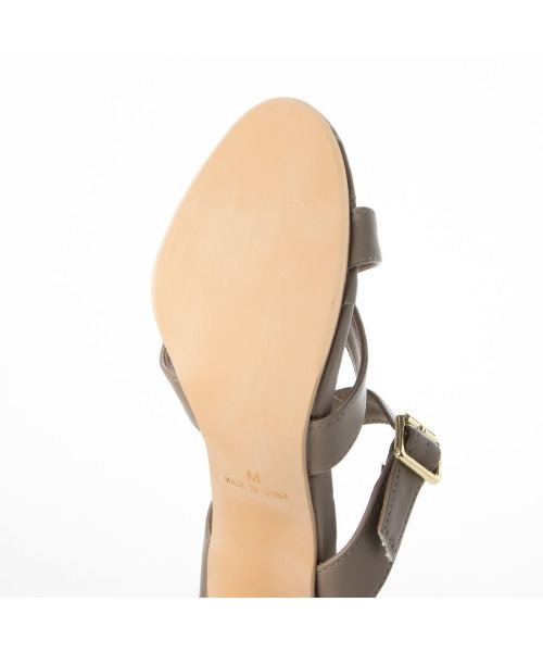 Miminy Piminy（ミミニー ピミニー）の「MiminyPiminy(ミミニーピミニー)8.5cmヒールクロスベルトミュールサンダル（サンダル・レディース・ホワイト/ブラック/グレー・S/L/M/LL）」の7枚目の写真