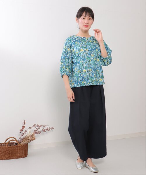 LBC(エルビーシー)の「made in Japan 花柄ブラウス(シャツ/ブラウス・レディース・グリーン/ネイビー・M)」の6枚目の写真