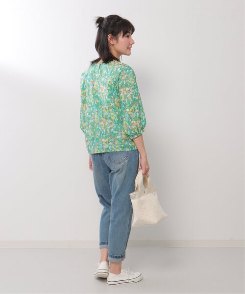 LBC(エルビーシー)の「made in Japan 花柄ブラウス(シャツ/ブラウス・レディース・グリーン/ネイビー・M)」の12枚目の写真