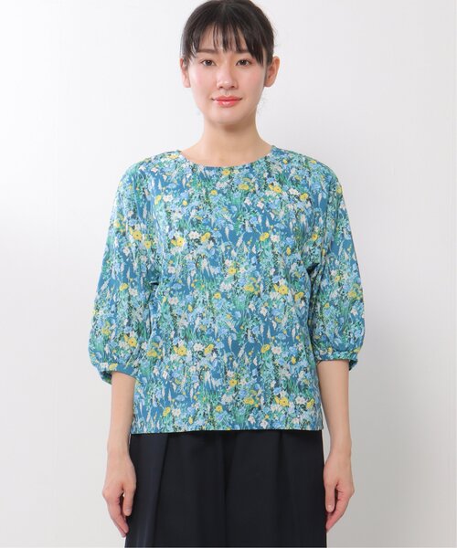LBC(エルビーシー)の「made in Japan 花柄ブラウス(シャツ/ブラウス・レディース・グリーン/ネイビー・M)」の15枚目の写真