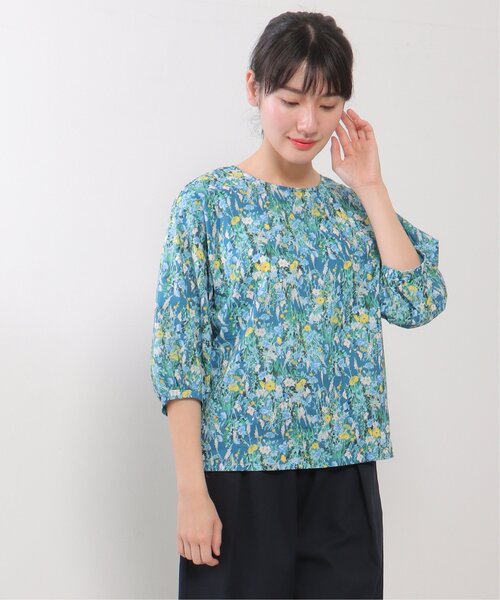 LBC(エルビーシー)の「made in Japan 花柄ブラウス(シャツ/ブラウス・レディース・グリーン/ネイビー・M)」の16枚目の写真