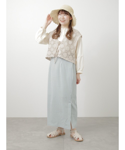 ehka sopo（エヘカソポ）の「6分袖スタンドフリル襟ブラウス（シャツ/ブラウス・レディース・キナリ/ブラック/オフホワイト/グレー・ﾌﾘ-）」の5枚目の写真