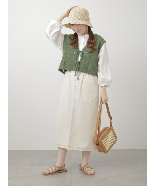 ehka sopo（エヘカソポ）の「6分袖スタンドフリル襟ブラウス（シャツ/ブラウス・レディース・キナリ/ブラック/オフホワイト/グレー・ﾌﾘ-）」の16枚目の写真