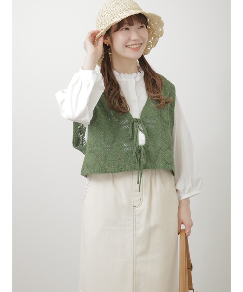 ehka sopo（エヘカソポ）の「6分袖スタンドフリル襟ブラウス（シャツ/ブラウス・レディース・キナリ/ブラック/オフホワイト/グレー・ﾌﾘ-）」の7枚目の写真