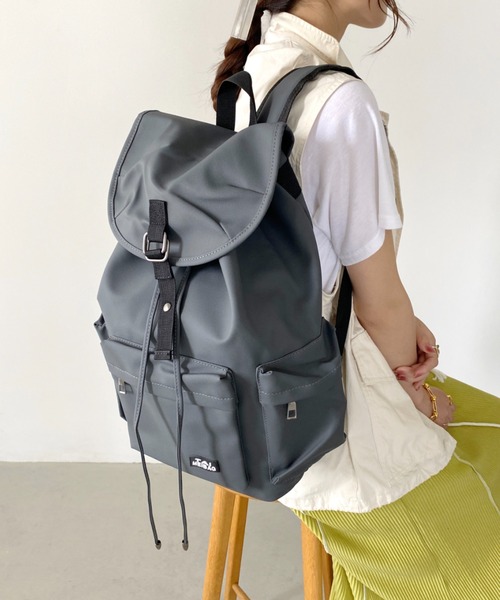 thank U more(サンキューモア)の「大容量【A4対応】アウトポケット付き リュックサック バックパック(バックパック/リュック・レディース・ブラック/グレー・FREE)」の10枚目の写真