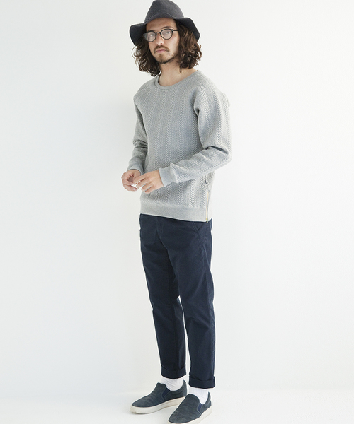 rehacer（レアセル）の「Wide Tapered Chino Pants											（チノパンツ・メンズ・ネイビー/ホワイト/ベージュ・SMALL/LARGE/MEDIUM）」の14枚目の写真
