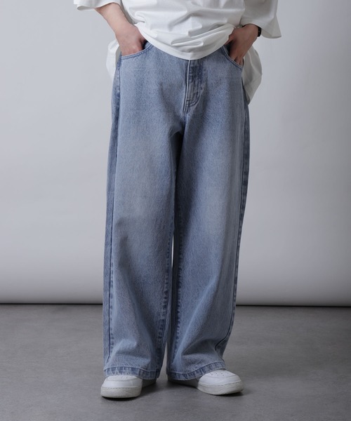 ZIP FIVE（ジップファイブ）の「【ZIP FIVE】ヴィンテージ ワイドデニムパンツ/vintage wide denim pants（デニムパンツ・メンズ・ネイビー/ケミカルウォッシュ/ブラック/サックスブルー/グレー・MEDIUM/LARGE/X-LARGE）」の19枚目の写真