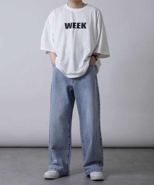 ZIP FIVE（ジップファイブ）の「【ZIP FIVE】ヴィンテージ ワイドデニムパンツ/vintage wide denim pants（デニムパンツ・メンズ・ネイビー/ケミカルウォッシュ/ブラック/サックスブルー/グレー・MEDIUM/LARGE/X-LARGE）」の20枚目の写真