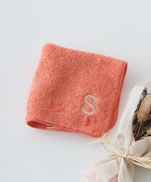 BIRTHDAY BAR（バースデイバー）の「アルファベット刺繍タオルハンカチ（ハンカチ/ハンドタオル・レディース・コーラルピンク/シャーベット・A/H/K/R/Y/T/S/M）」の9枚目の写真