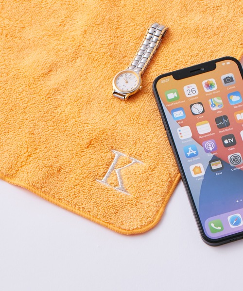 BIRTHDAY BAR（バースデイバー）の「アルファベット刺繍タオルハンカチ（ハンカチ/ハンドタオル・レディース・コーラルピンク/シャーベット・A/H/K/R/Y/T/S/M）」の22枚目の写真