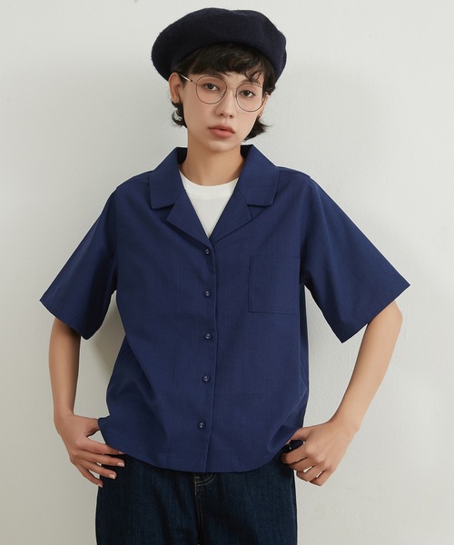 On One's Own(オンワンズオン)の「On One's Own リネンコットンキャンプカラーシャツ(シャツ/ブラウス・レディース・ブラック/サンドベージュ/ネイビー/テラコッタ・M/L)」の10枚目の写真
