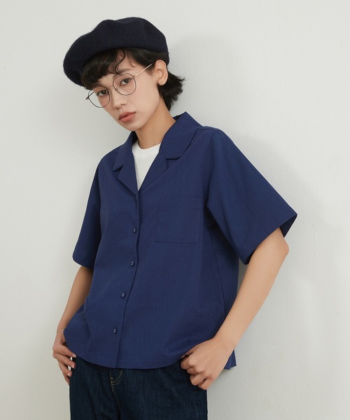 On One's Own(オンワンズオン)の「On One's Own リネンコットンキャンプカラーシャツ(シャツ/ブラウス・レディース・ブラック/サンドベージュ/ネイビー/テラコッタ・M/L)」の11枚目の写真