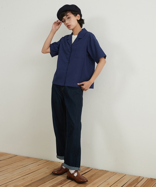 On One's Own(オンワンズオン)の「On One's Own リネンコットンキャンプカラーシャツ(シャツ/ブラウス・レディース・ブラック/サンドベージュ/ネイビー/テラコッタ・M/L)」の16枚目の写真