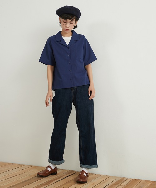 On One's Own(オンワンズオン)の「On One's Own リネンコットンキャンプカラーシャツ(シャツ/ブラウス・レディース・ブラック/サンドベージュ/ネイビー/テラコッタ・M/L)」の18枚目の写真