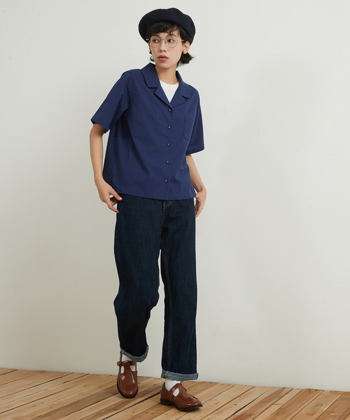 On One's Own(オンワンズオン)の「On One's Own リネンコットンキャンプカラーシャツ(シャツ/ブラウス・レディース・ブラック/サンドベージュ/ネイビー/テラコッタ・M/L)」の20枚目の写真