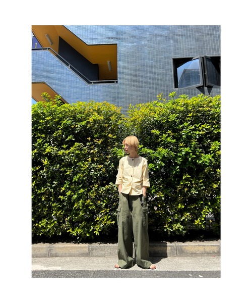 ブラックバイマウジー　ボアカラーブルゾン　カーキ BLACK BY MOUSSY（ブラックバイマウジー）の「wide military