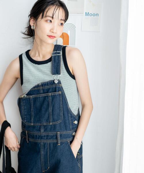 WEGO（ウィゴー）の「WEGO/シンプルリブタンクトップ（タンクトップ・レディース・ブラウン/ホワイト/ブラック/ブラック系その他5・FREE）」の4枚目の写真