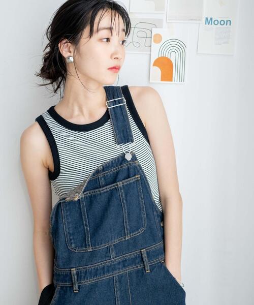 WEGO（ウィゴー）の「WEGO/シンプルリブタンクトップ（タンクトップ・レディース・ブラウン/ホワイト/ブラック/ブラック系その他5・FREE）」の14枚目の写真