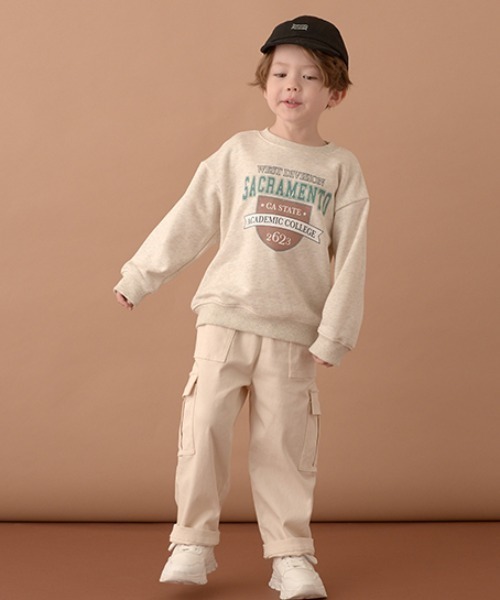 b・ROOM（ビールーム）の「ワイドカーゴパンツ（その他パンツ・キッズ・ベージュ/ブラック/アイボリー/カーキ・110cm/120cm/130cm/100cm/140cm/150cm）」の7枚目の写真